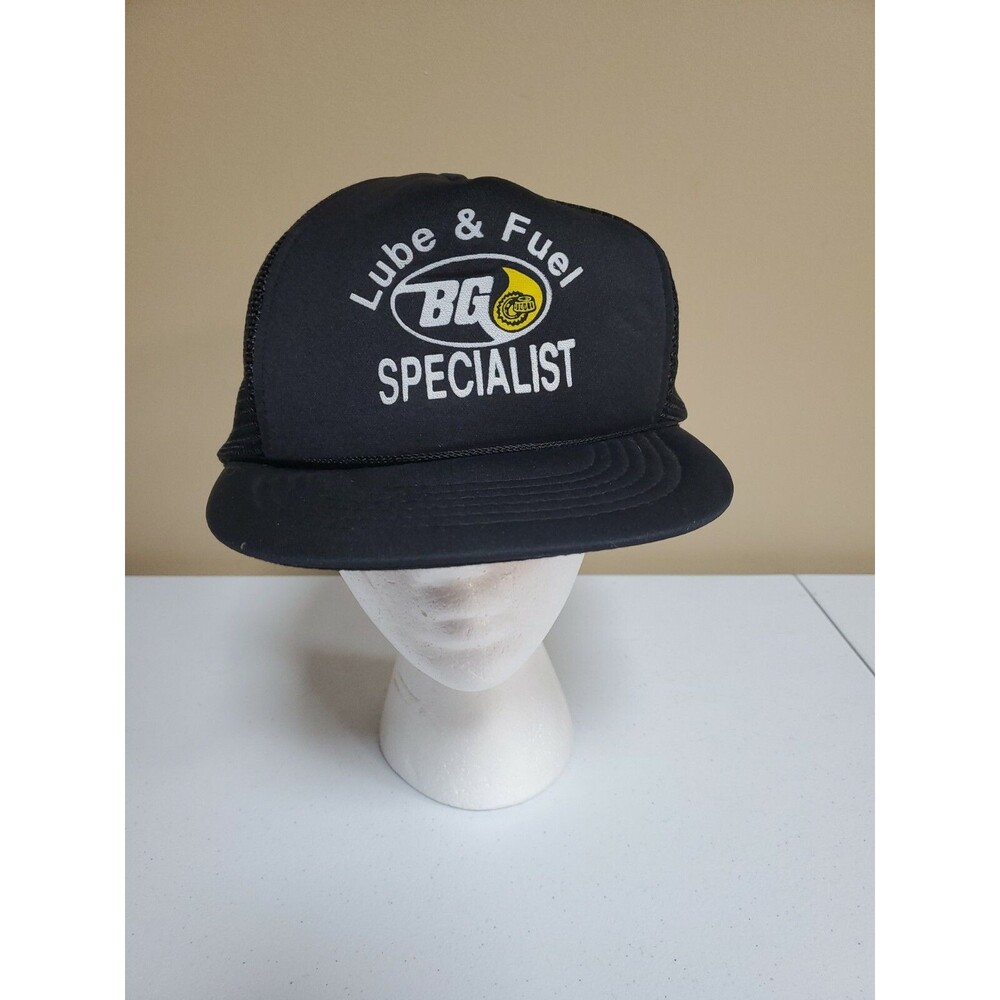 Vtg BG Lube & Fuel Specialist Hat Black Adjustable Baseball Cap Pre-Owned Apple